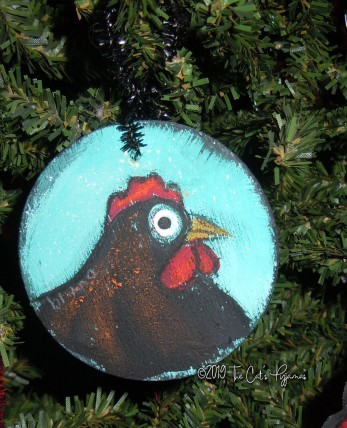 Black Chicken Ornament